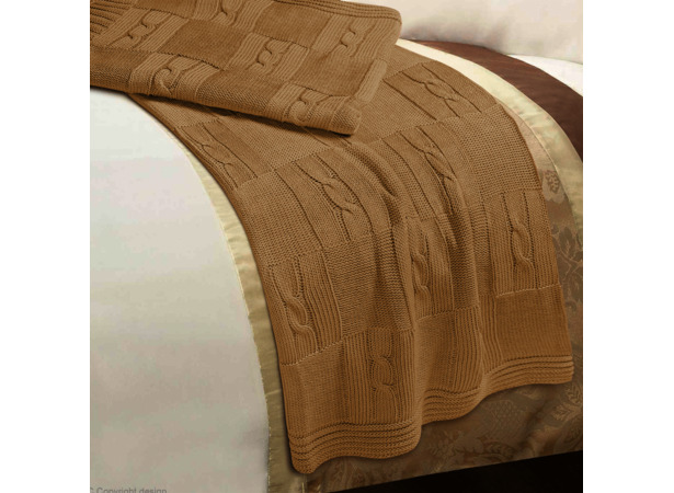 Плед вязаный Conforto E Sonhos Magno 14 Camel 150х200 см