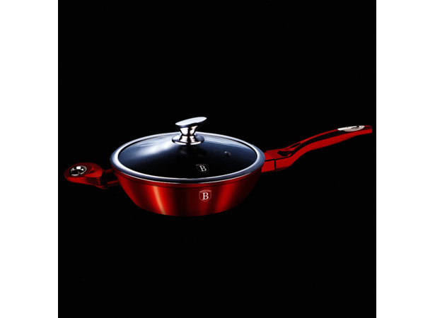 Сковорода с крышкой Carbon Metallic Line 28 см (красная)