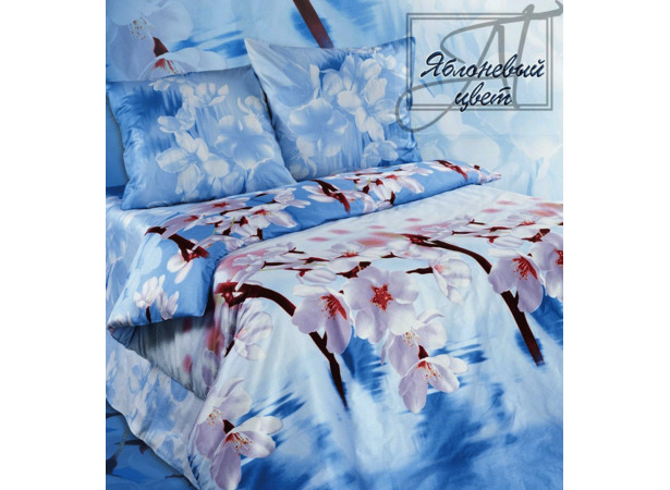 Комплект постельного белья Экзотика Яблоневый цвет поплин двуспальный