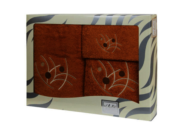 Комплект полотенец Valentini Dream (коричневый) 30х50 см 50х100 см 100х150 см 3 шт