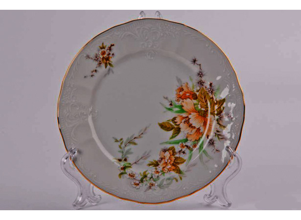 Набор тарелок Бернадот Зеленый цветок 23011 17 см 6 шт