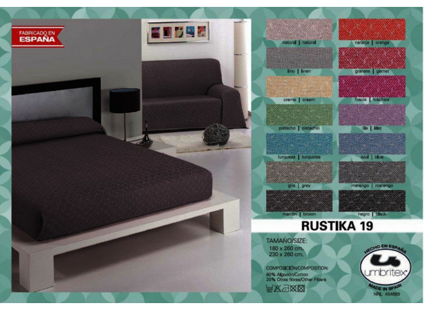 Покрывало-плед Umbritex Rustica 19 brown 230х260 см