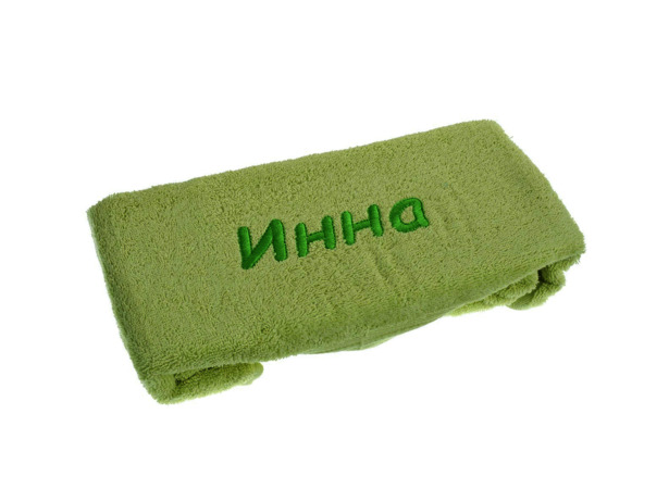Подарочное полотенце с вышивкой Tac Инна 50х90 см (светло-зеленое)