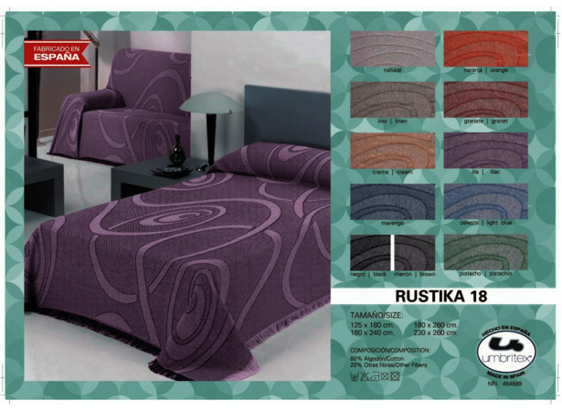 Покрывало-плед Umbritex Rustica 18 lilac 180х260 см