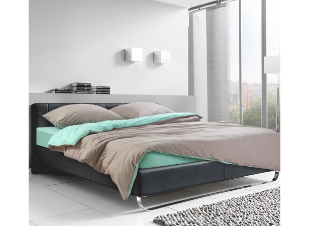 Комплект постельного белья Текс-Дизайн Мятный капучино трикотаж двуспальный евро