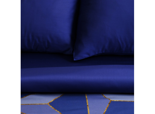 Комплект постельного белья Этель Даймон лазурный мако-сатин двуспальный