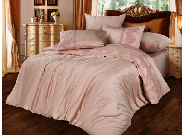 Комплект постельного белья Cleo Bamboo Satin (розовый) евро макси