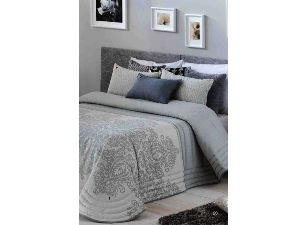 Покрывало стеганое Antilo Neiba gris 235х270 см + 2 наволочки 40х60 см