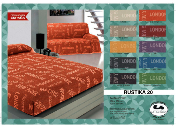 Покрывало-плед Umbritex Rustica 20 orange 230х260 см