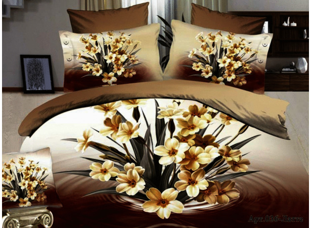 Комплект постельного белья Diva Afrodita Латте сатин двуспальный