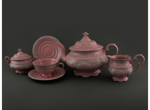 Сервиз чайный Соната Розовый фарфор 3002 15 предметов