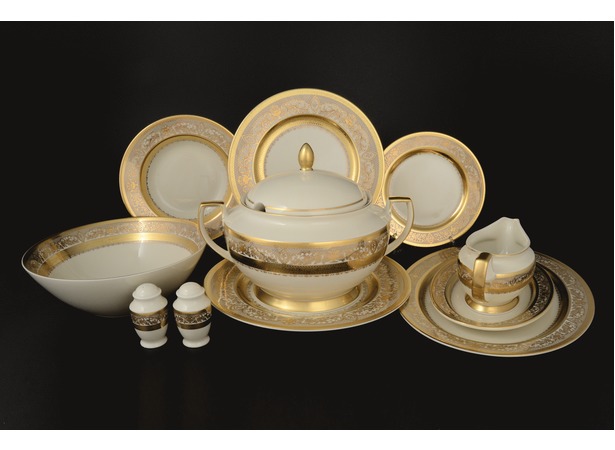 Столовый сервиз Cream Majestic Gold на 6 персон 26 предметов