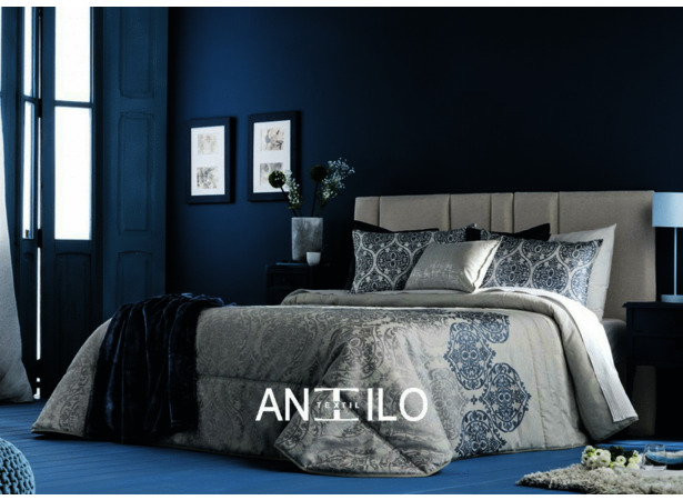 Покрывало стеганое Antilo Amara azul 250х270 см + 2 наволочки 40х60 см