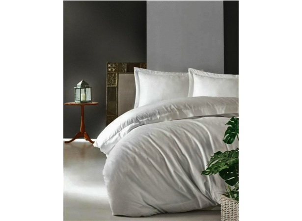 Комплект постельного белья Cottonbox Elegant (белый) сатин двуспальный евро
