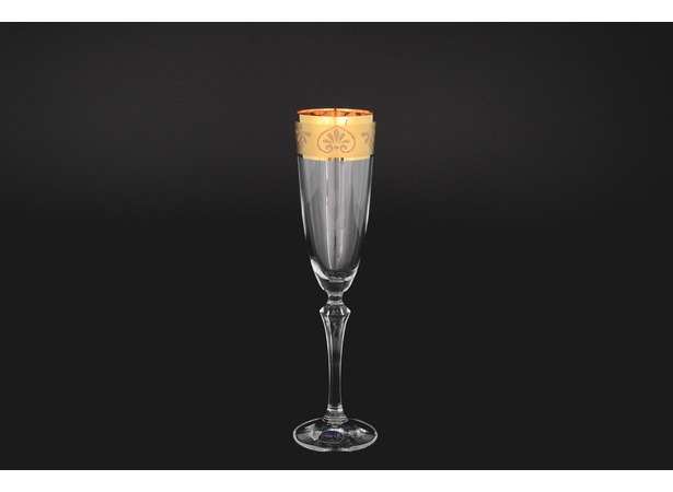 Набор фужеров для шампанского Кристалекс Золото 200 мл