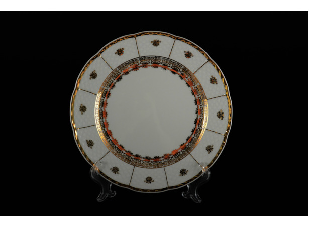 Набор тарелок Менуэт Золотой орнамент 21 см 6 шт