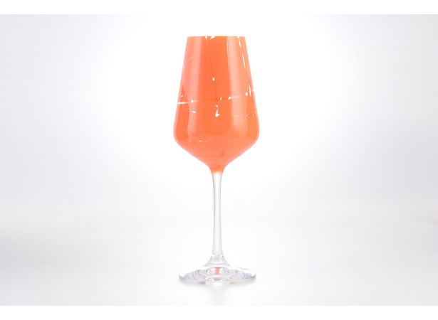 Набор бокалов для вина Sandra Tinsel 250 мл 6 шт (оранжевый)