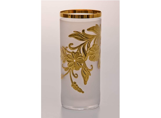 Набор стаканов Цветы-Декор 1 300 мл (золото)