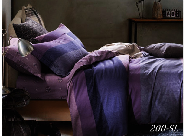 Комплект постельного белья Cleo Лаванда сатин двуспальный евро