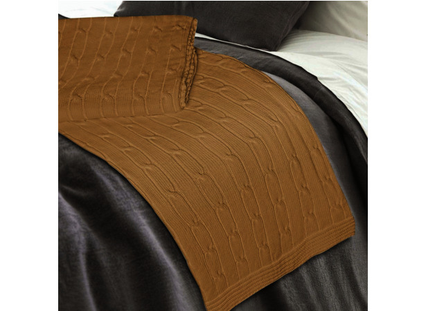 Плед вязаный Conforto E Sonhos Magno 1 Camel 150х200 см