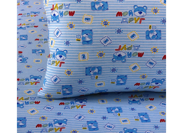 Комплект постельного белья Текс-Дизайн Мой друг (синий) трикотаж детский