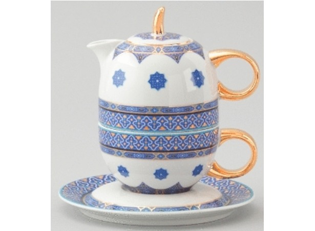 Восточный набор Узбекистан (чайник 400 мл + чашка 200 мл) в подарочной упаковке