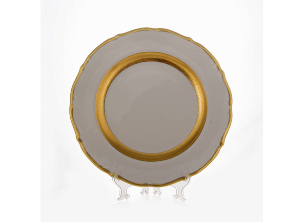 Блюдо Лента золотая матовая 2 30 см круглое