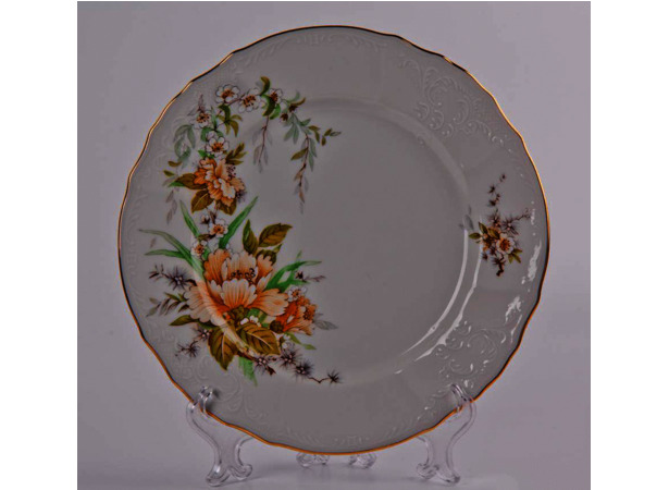 Набор тарелок Бернадот Зеленый цветок 23011 25 см 6 шт