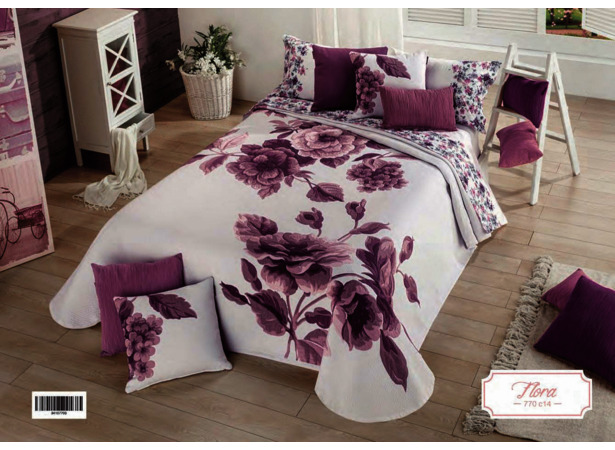 Покрывало Manterol Flora 235x270 см (сиреневое)