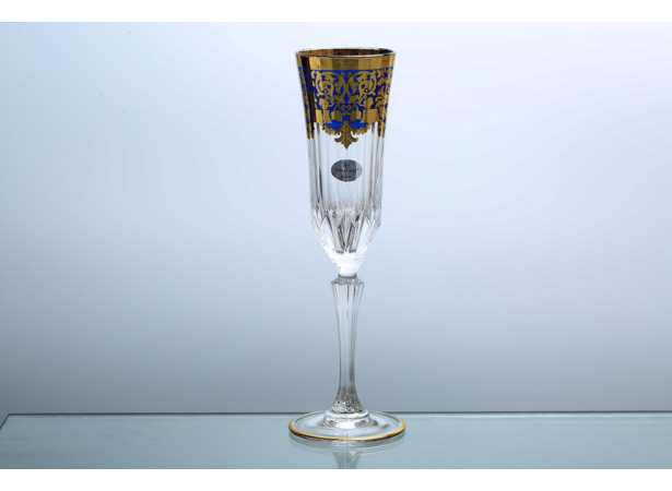 Набор фужеров для шампанского Natalia Golden Blue Decor 180 мл 6 шт