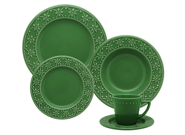 Чайно-столовый сервиз Гваделупе (зеленый) 30 предметов