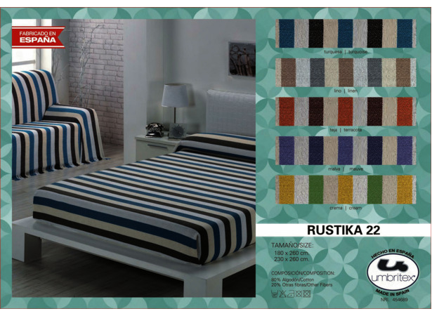 Покрывало-плед Umbritex Rustica 22 turquoise 180х260 см