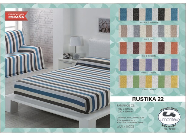 Покрывало-плед Umbritex Rustica 22 turquoise 230х260 см