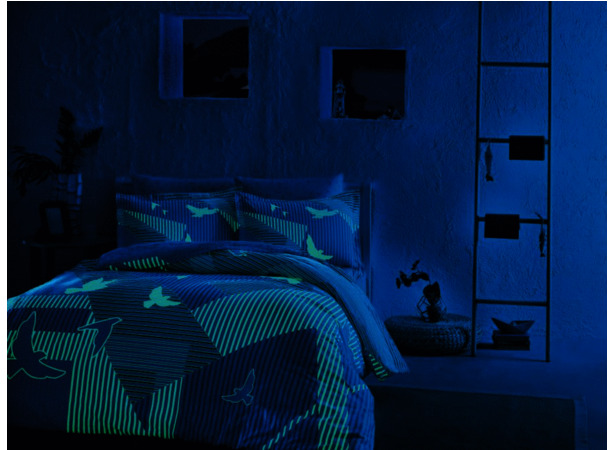 Комплект постельного белья Tac Glow Izzie (светящееся) сатин двуспальный евро