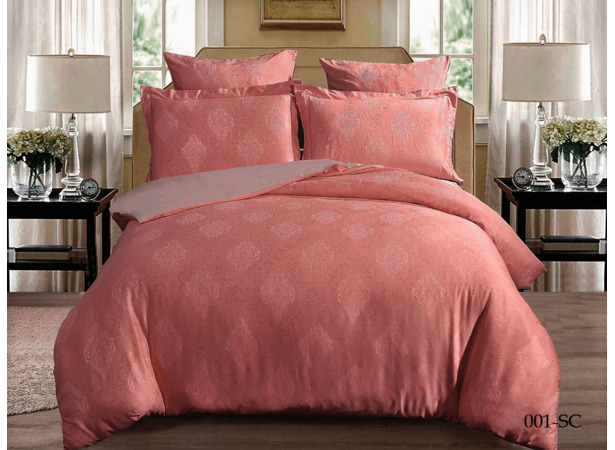 Комплект постельного белья Cleo Soft Cotton (розовый) сем