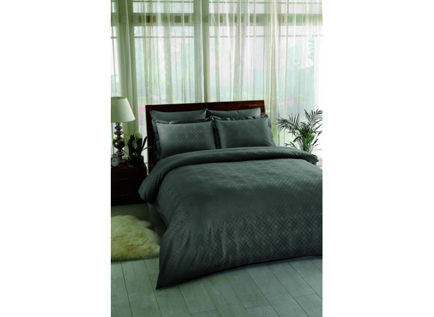 Комплект постельного белья Tac Vision (серый) жаккард-люкс двуспальный евро