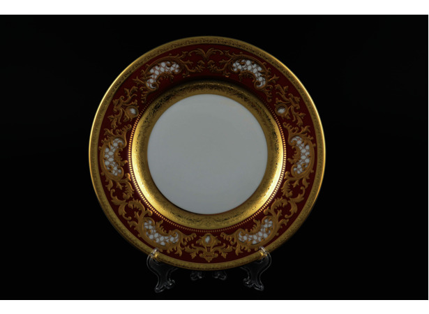 Набор тарелок Alena 3D Bordeaux Gold Constanza 21 см 6 шт