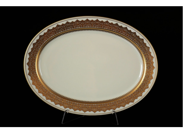 Блюдо овальное Agadir Brown Gold 36 см