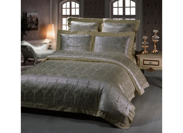 Комплект постельного белья Kingsilk SB-114 жаккардовый шелк двуспальный евро