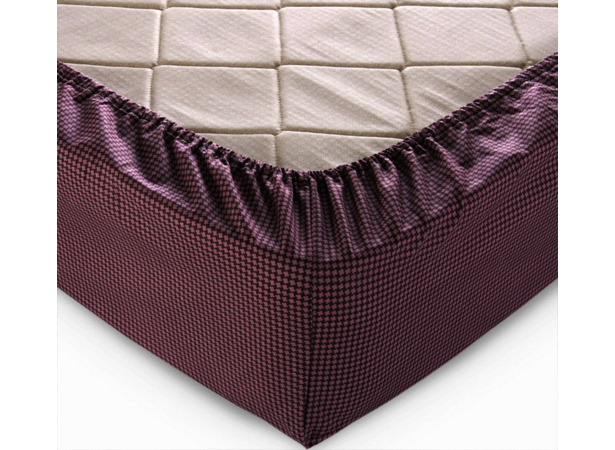 Простыня на резинке Текс-Дизайн Текстура перкаль 90х200х25 см (шоколадная)