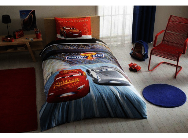 Комплект детского постельного белья Tac Cars 3 ранфорс 15 сп