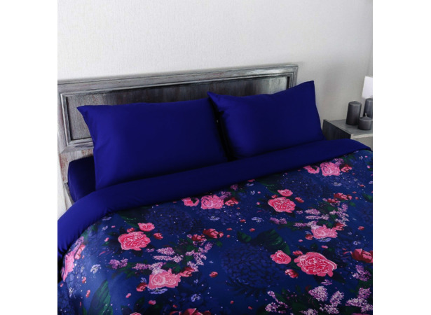 Комплект постельного белья Этель Пионы мако-сатин двуспальный евро