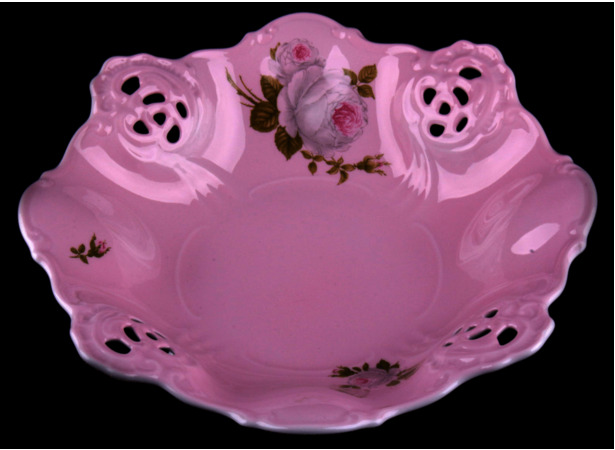 Сухарница Алвин розовый 6076 27 см