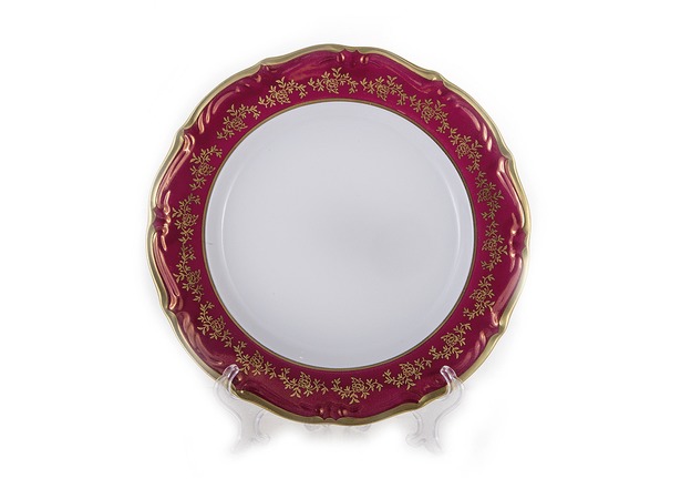 Набор тарелок Барокко Красный 19 см 6 шт