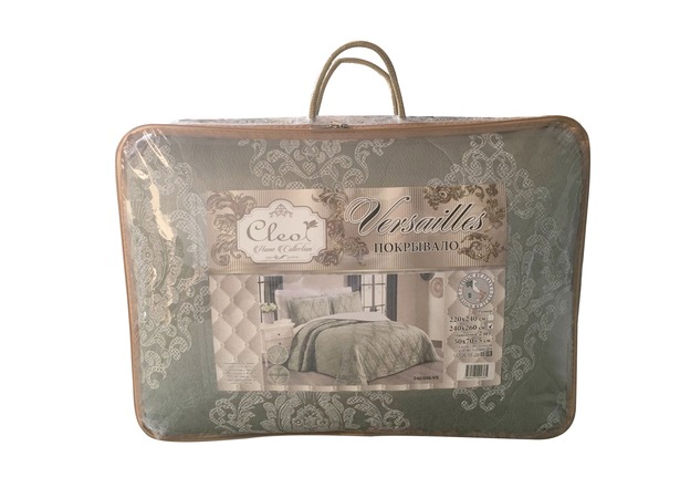 Покрывало Cleo Versailles (бежевое) 220х240 см + 2 наволочки 50х70 см