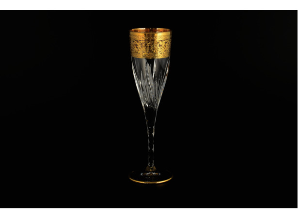 Набор фужеров для шампанского Узоры Золото  6 шт