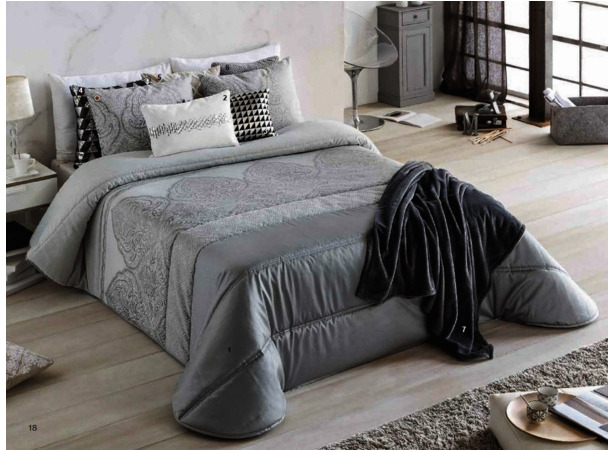 Покрывало стеганое Antilo Arty gris 235х270 см + 2 наволочки 40х60 см