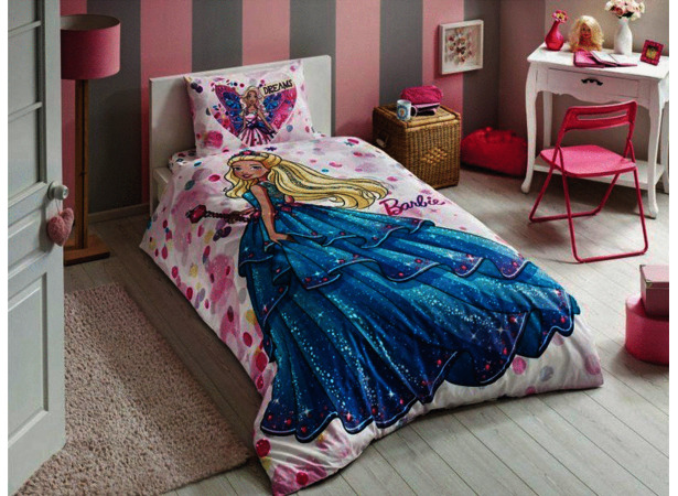 Комплект детского постельного белья Tac Barbie Dream ранфорс 15 сп