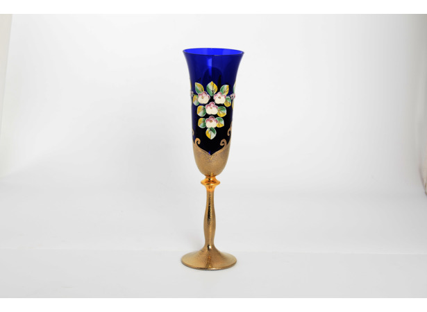 Набор бокалов для шампанского Tupovane 190 мл 6 шт (синий)