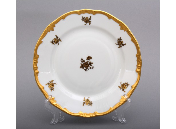 Набор тарелок Роза золотая 1007 17 см 6 шт 